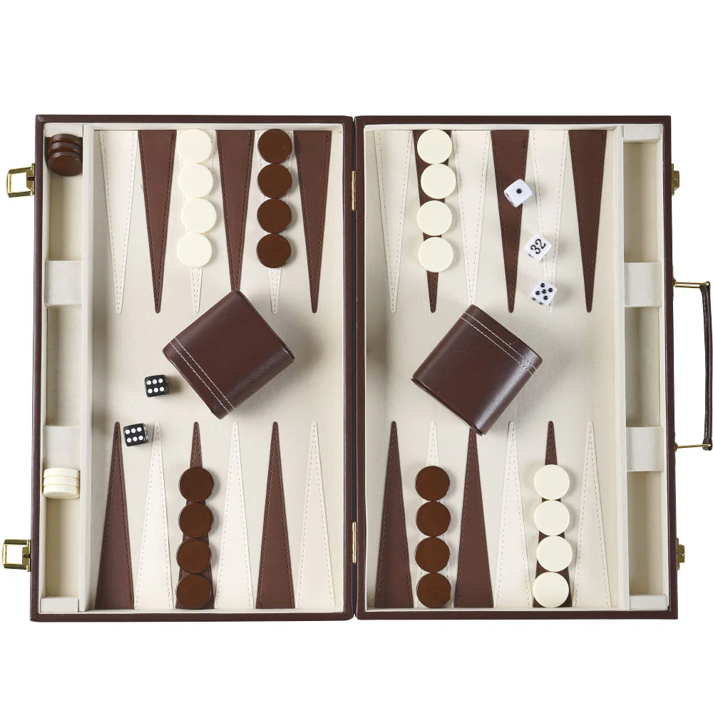 15 Inch Club Backgammon - Luxury Game Set - Image 3