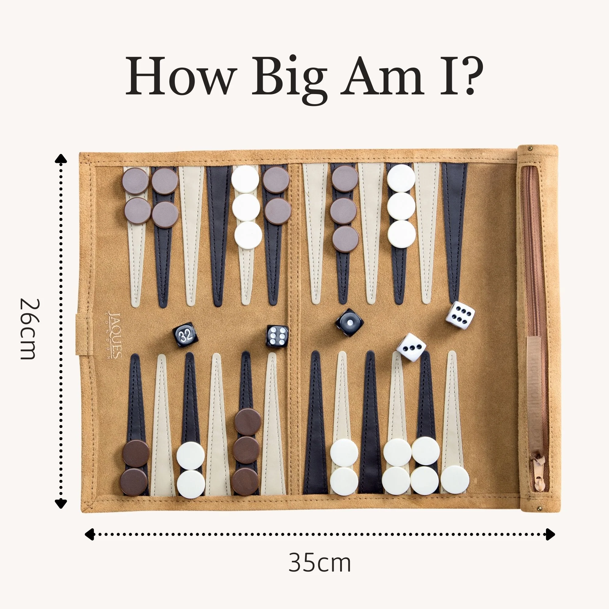 Travel Backgammon Set - Roll-up Leather Backgammon Board - Image 6