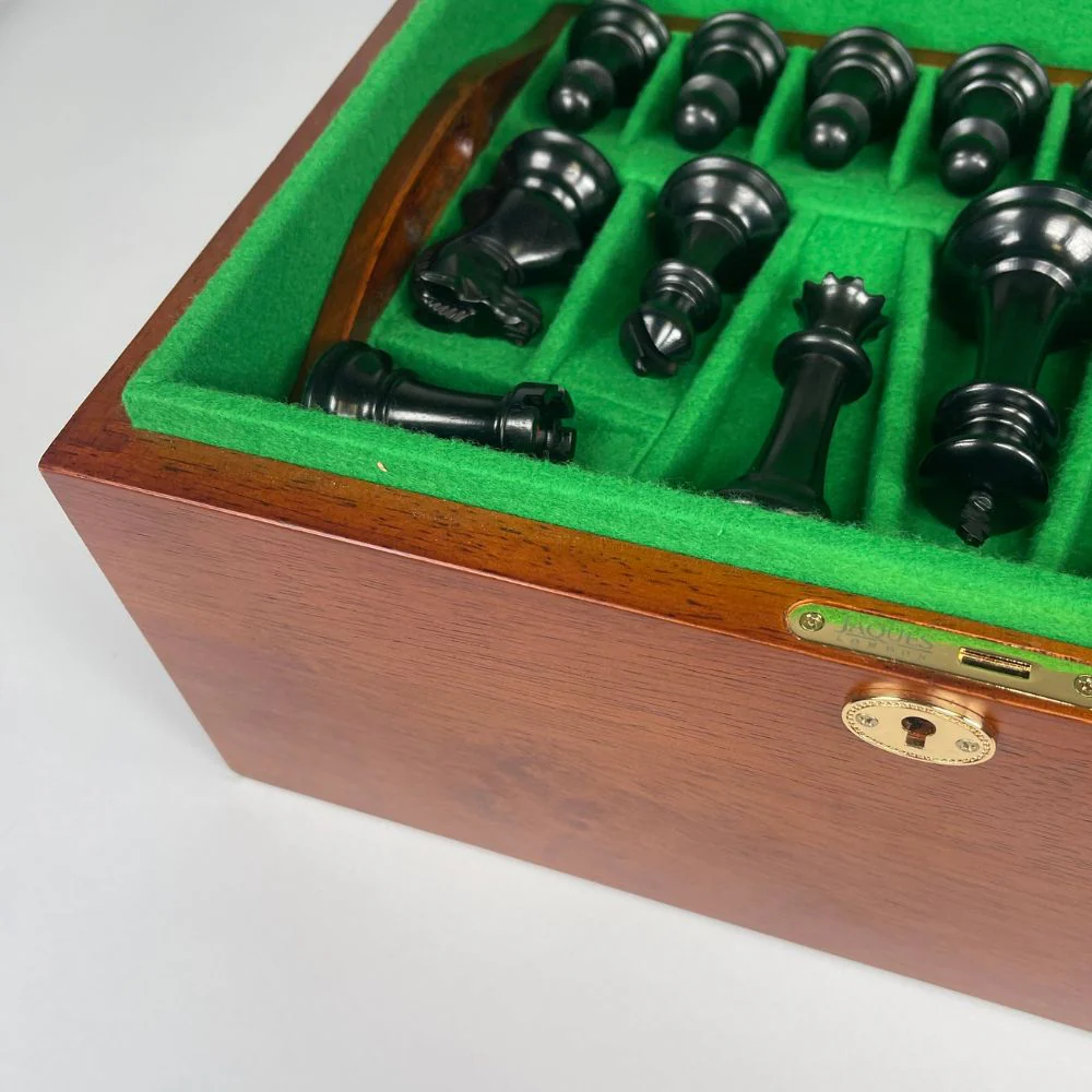 1854 Edition 4" Chess Pieces in Mahogany Casket - Image 5