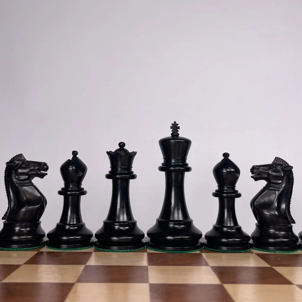 1855 Edition 4" Chess Pieces in Mahogany Casket - Image 4