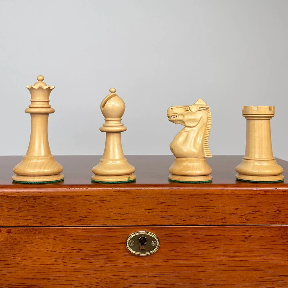 1869 Edition 4" Chess Pieces in Mahogany Casket - Image 3