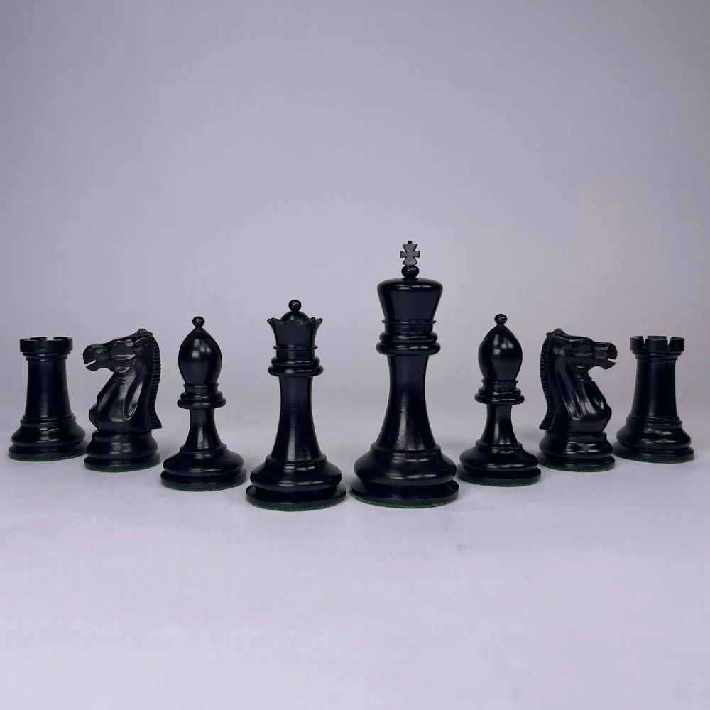 1890 Edition 4" Chess Pieces in Mahogany Casket - Image 3