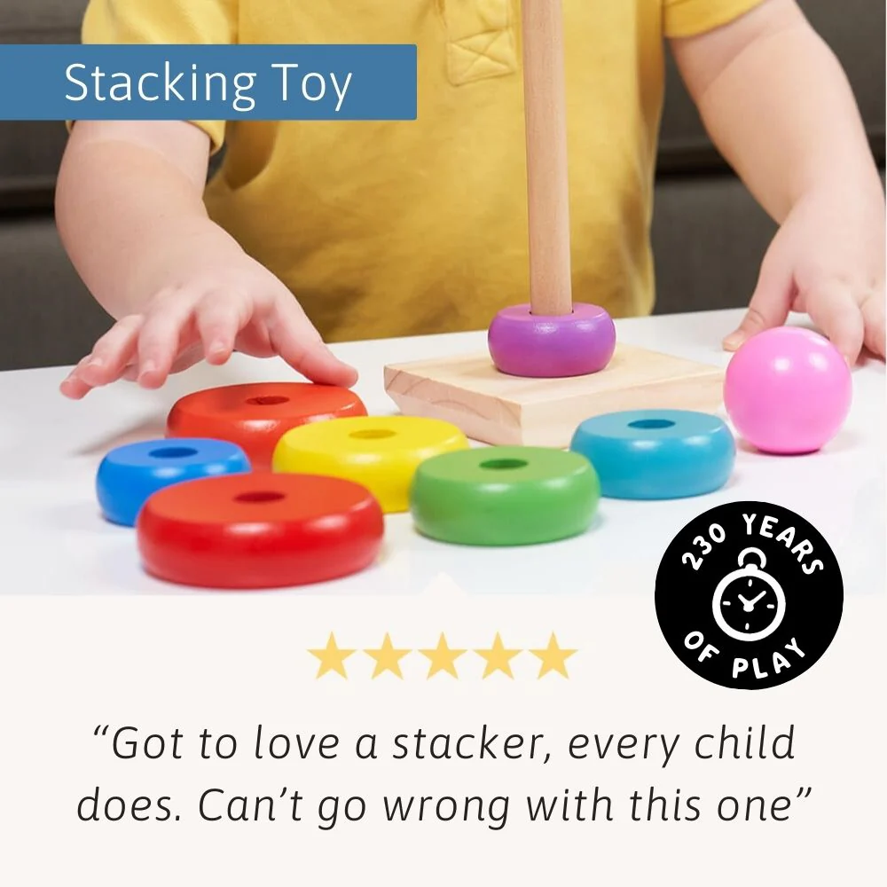 Stacking Toy - Wooden Rainbow Toy - Image 3