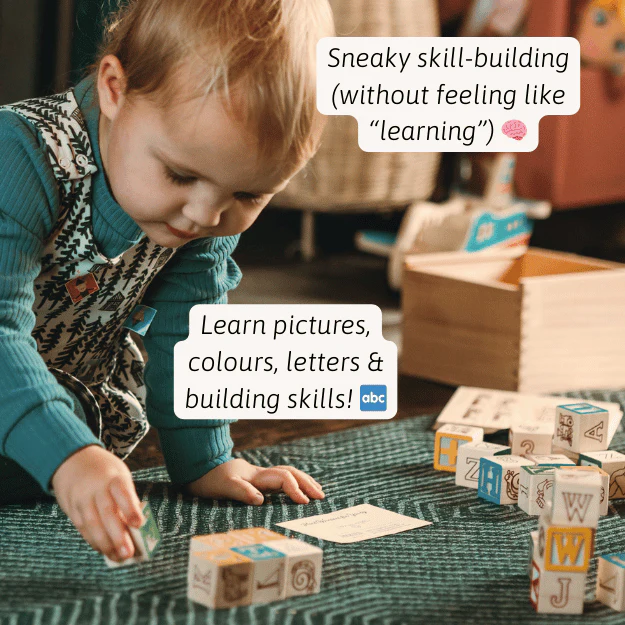 Alphabet Wooden Blocks - Kids Building Blocks - Image 3