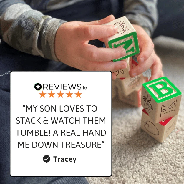 Alphabet Wooden Blocks - Kids Building Blocks - Image 7