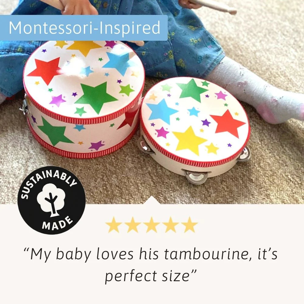 Kids Musical Instrument - Wooden Tambourine - Image 4
