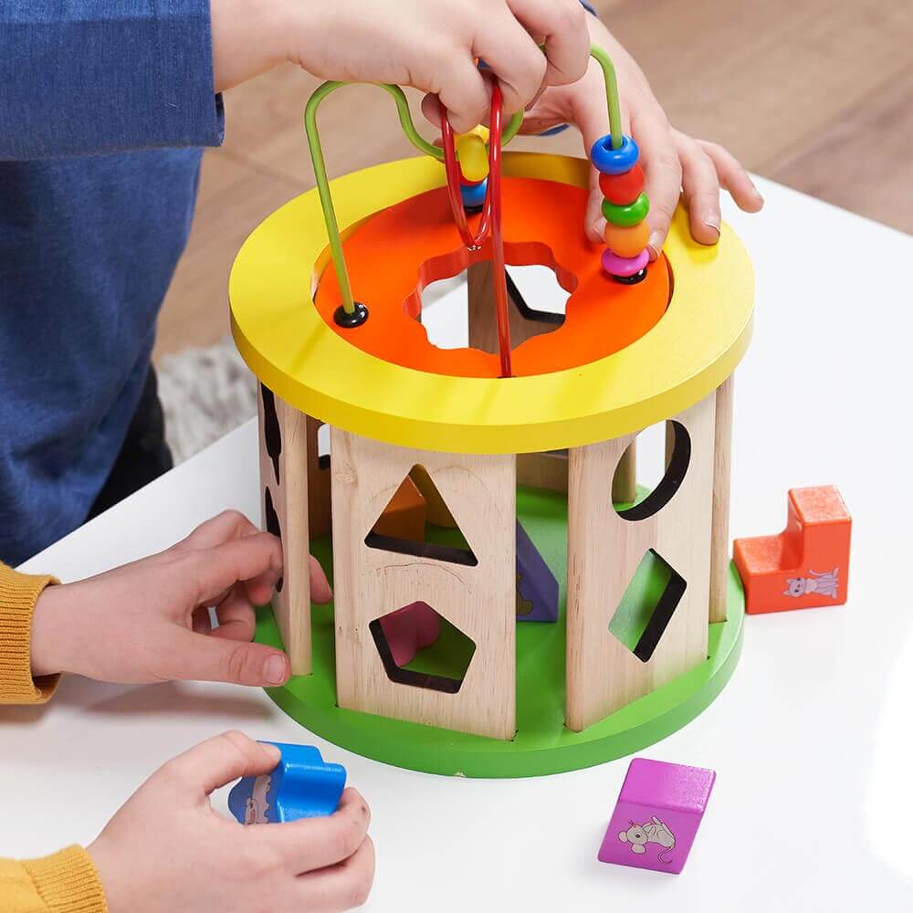 Wooden Activity Cube - Activity Cube for Toddlers - Image 3