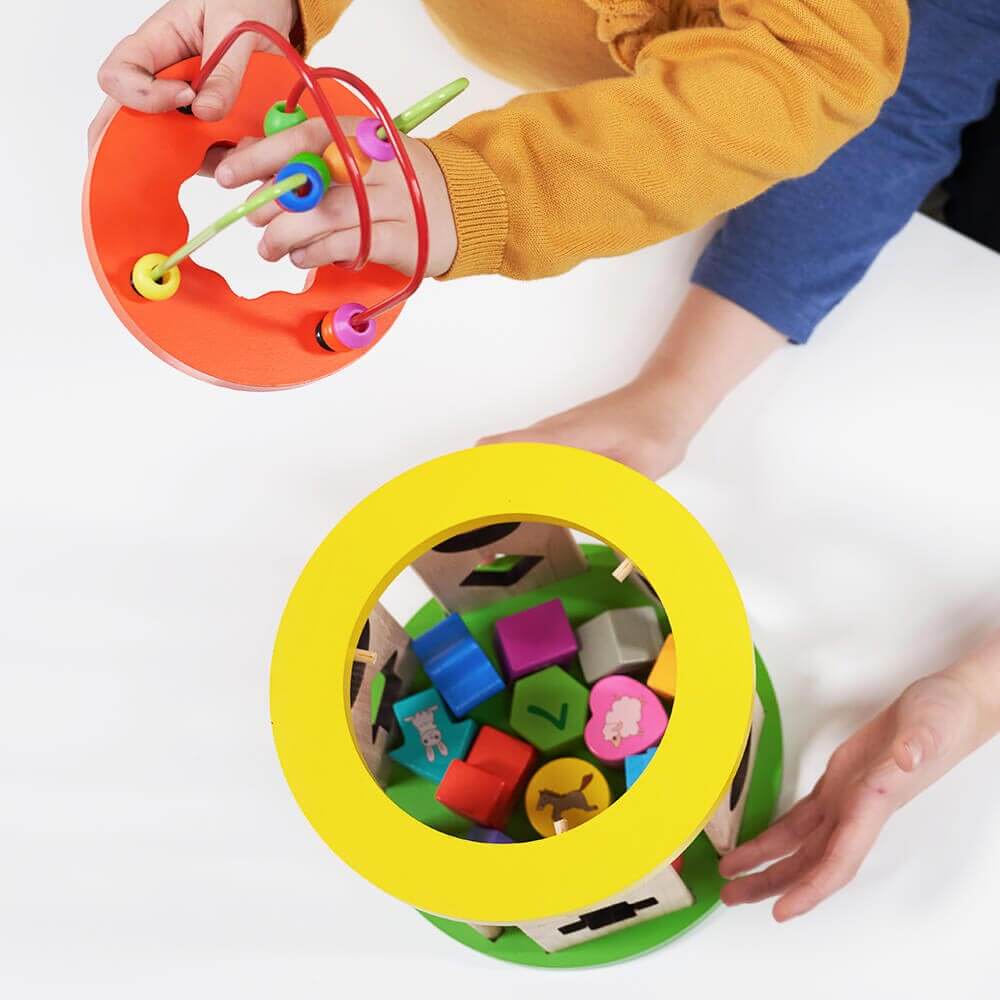 Wooden Activity Cube - Activity Cube for Toddlers - Image 4