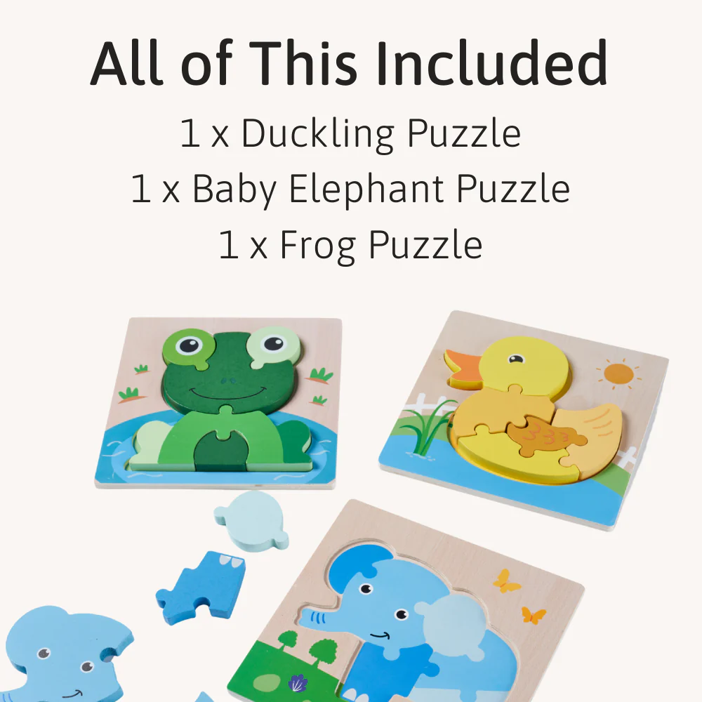 Baby Puzzle - Wooden Toddler Toy - Image 3