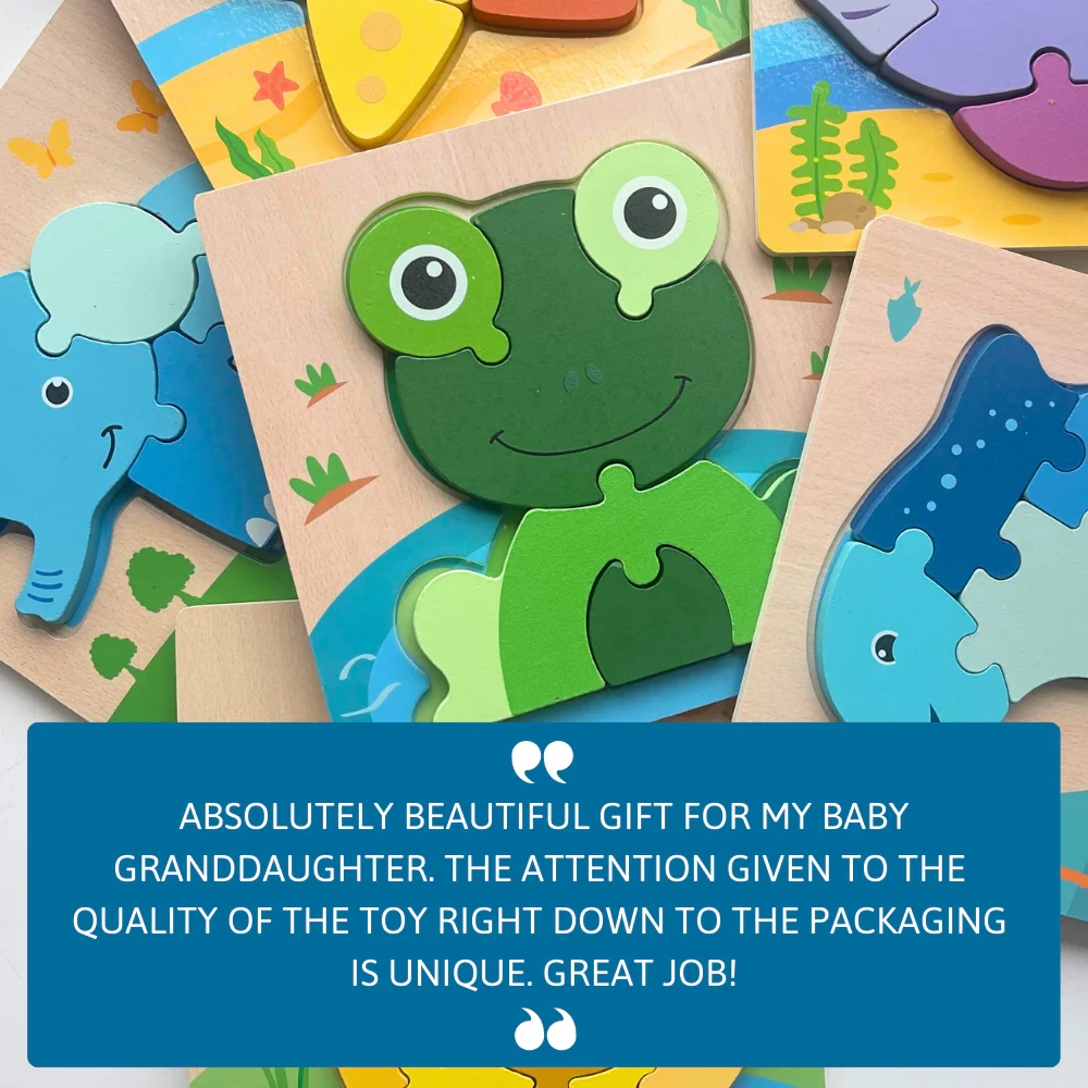 Baby Puzzle - Wooden Toddler Toy - Image 6