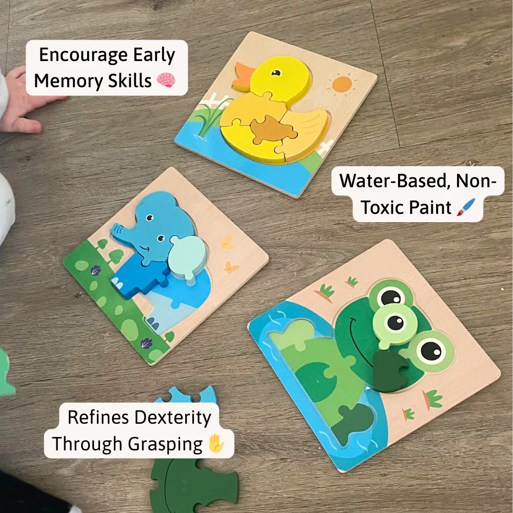 Baby Puzzle - Wooden Toddler Toy - Image 7