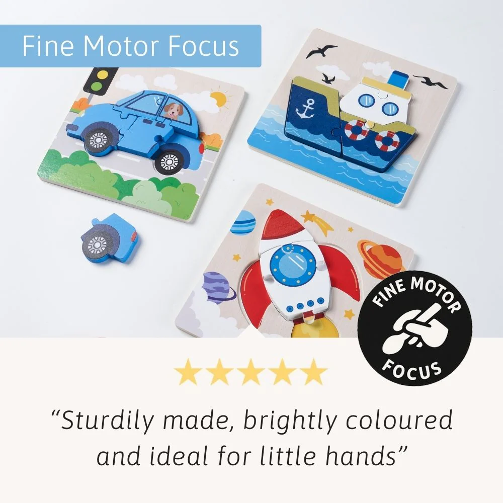 Wooden Car Jigsaw - Baby Transport Puzzle - Image 4