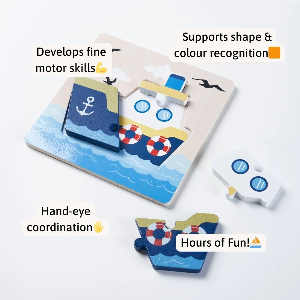 Wooden Car Jigsaw - Baby Transport Puzzle - Image 6