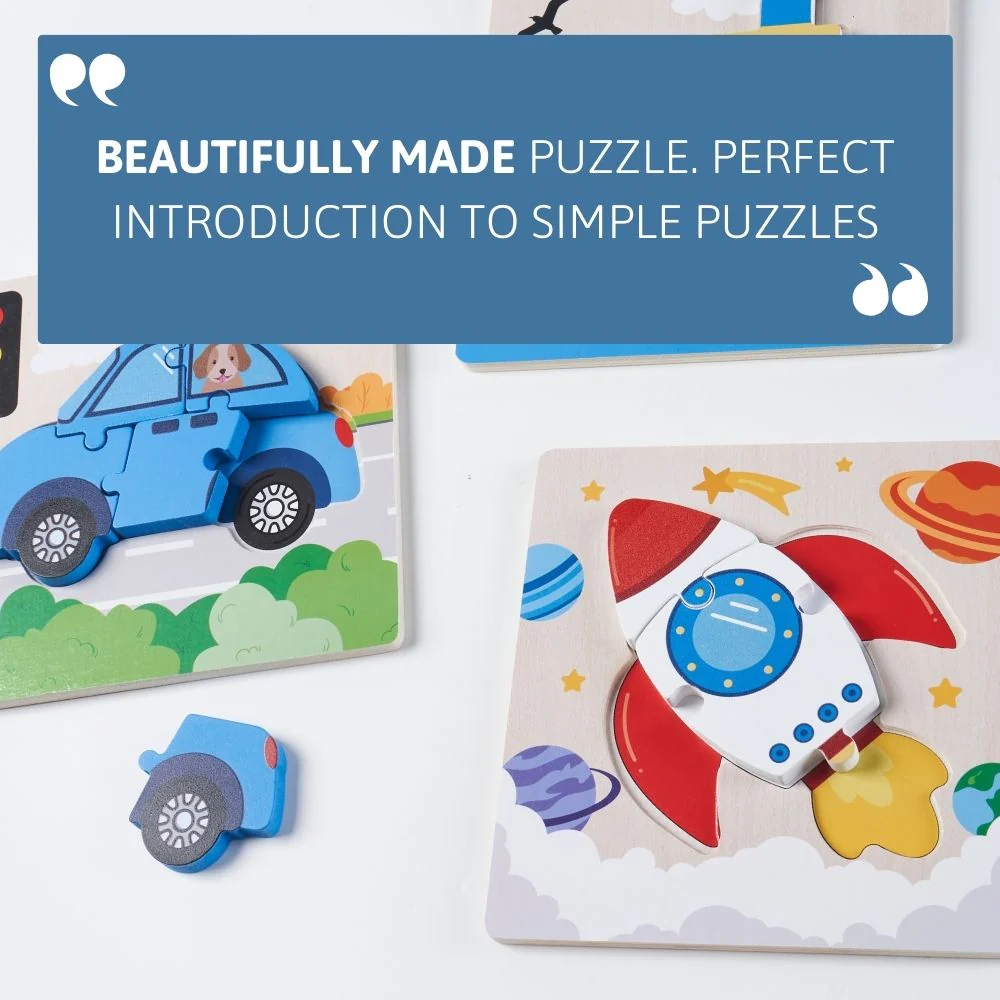 Wooden Car Jigsaw - Baby Transport Puzzle - Image 7