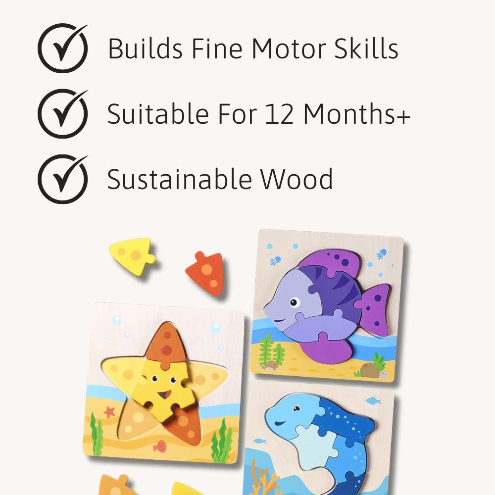 Under The Sea Puzzles - Kids Wooden Jigsaw - Image 4