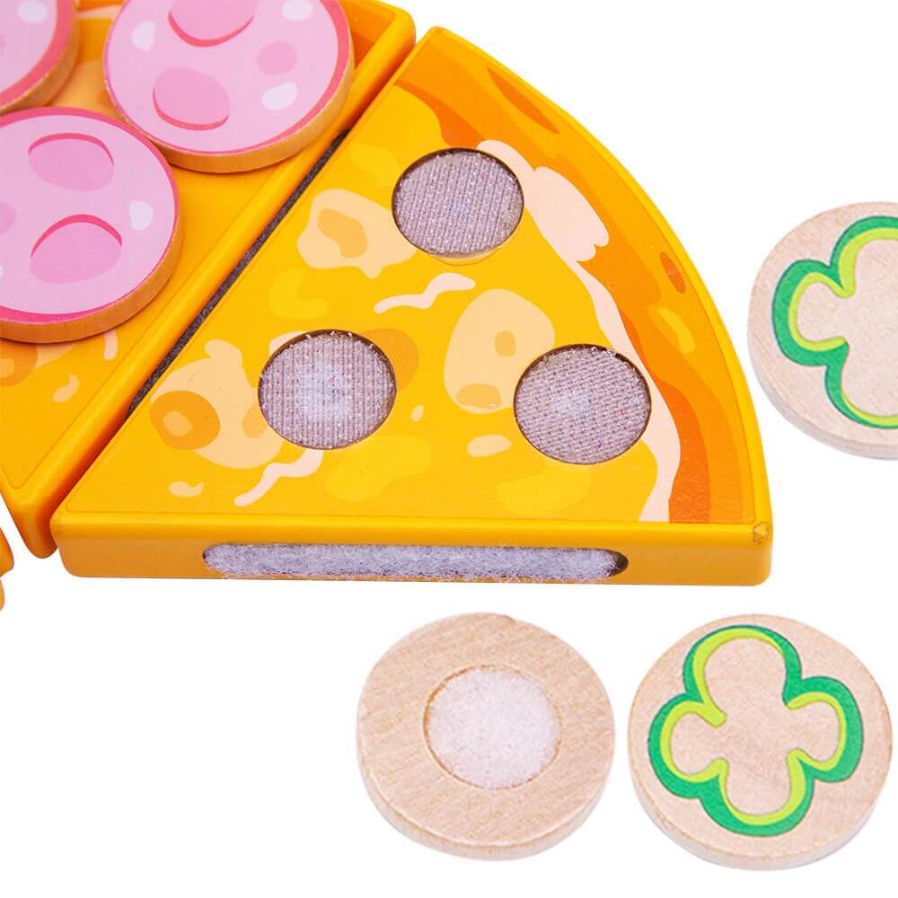 Wooden Pizza Toy - Pretend Play Food - Image 3