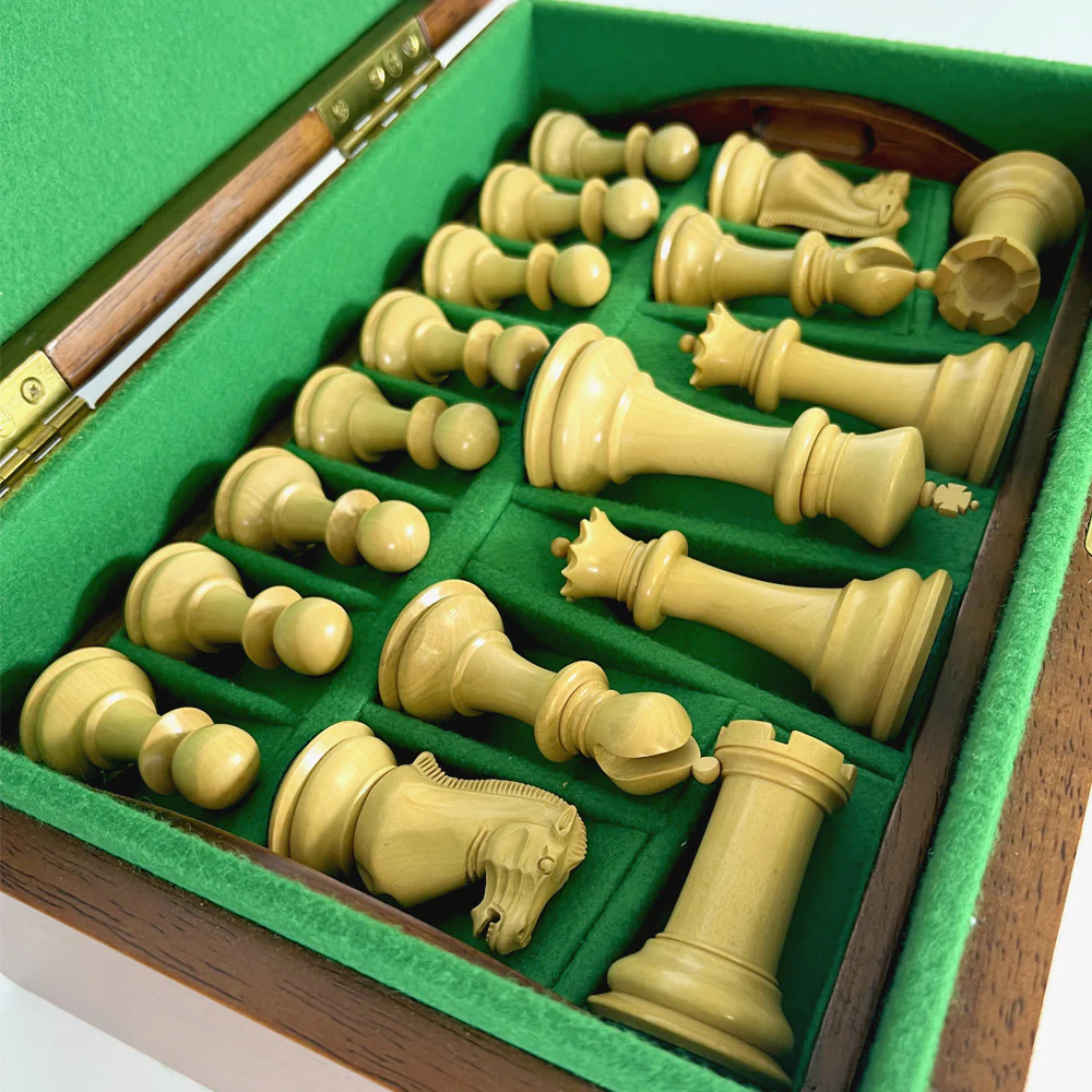 1849 4" Edition Chess Pieces in Mahogany Casket - Image 5