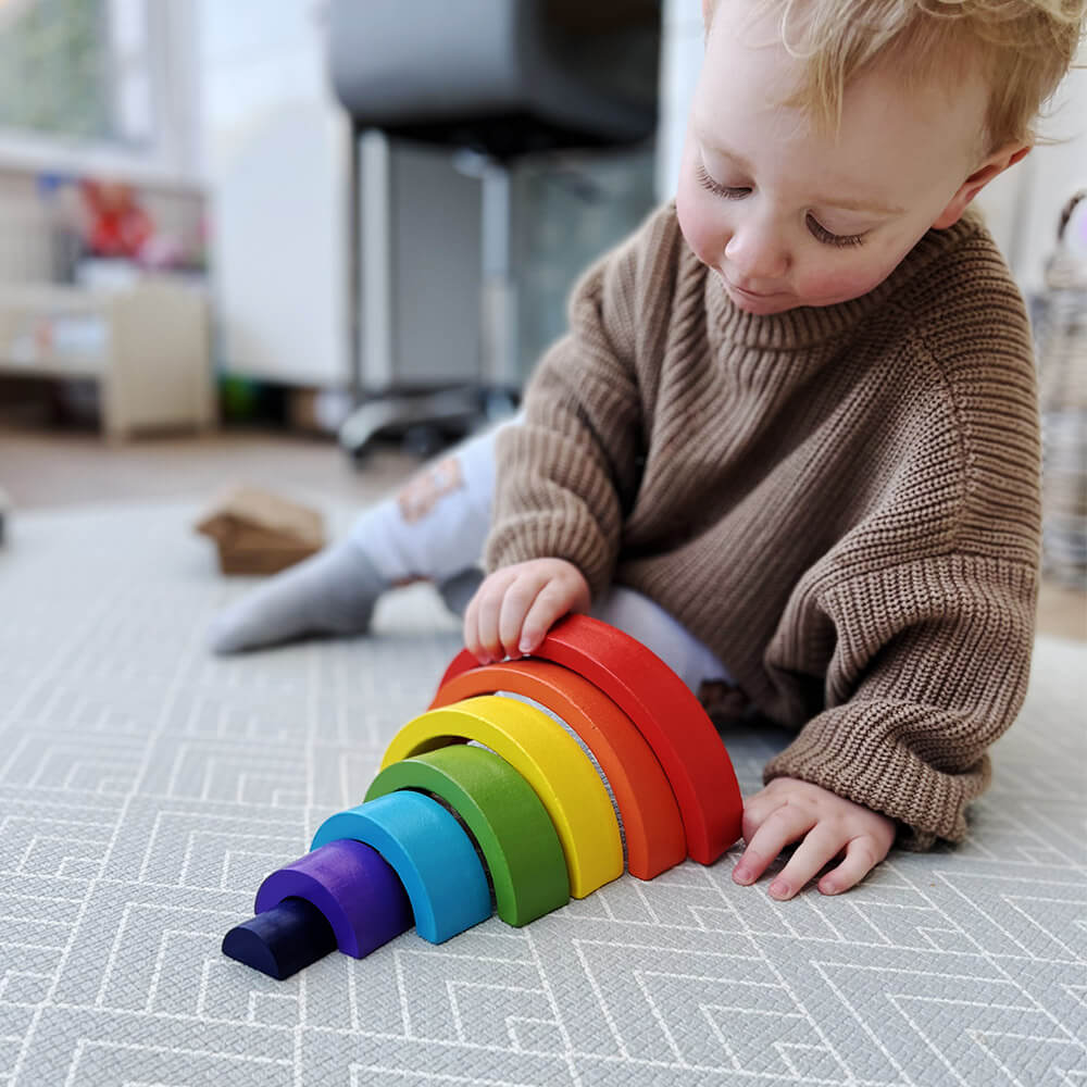 Montessori Toy - Wooden Rainbow - Image 5