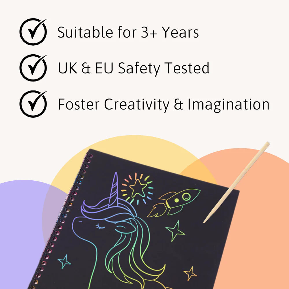 Rainbow Scratch Paper - Scratch Art Pad - Image 4