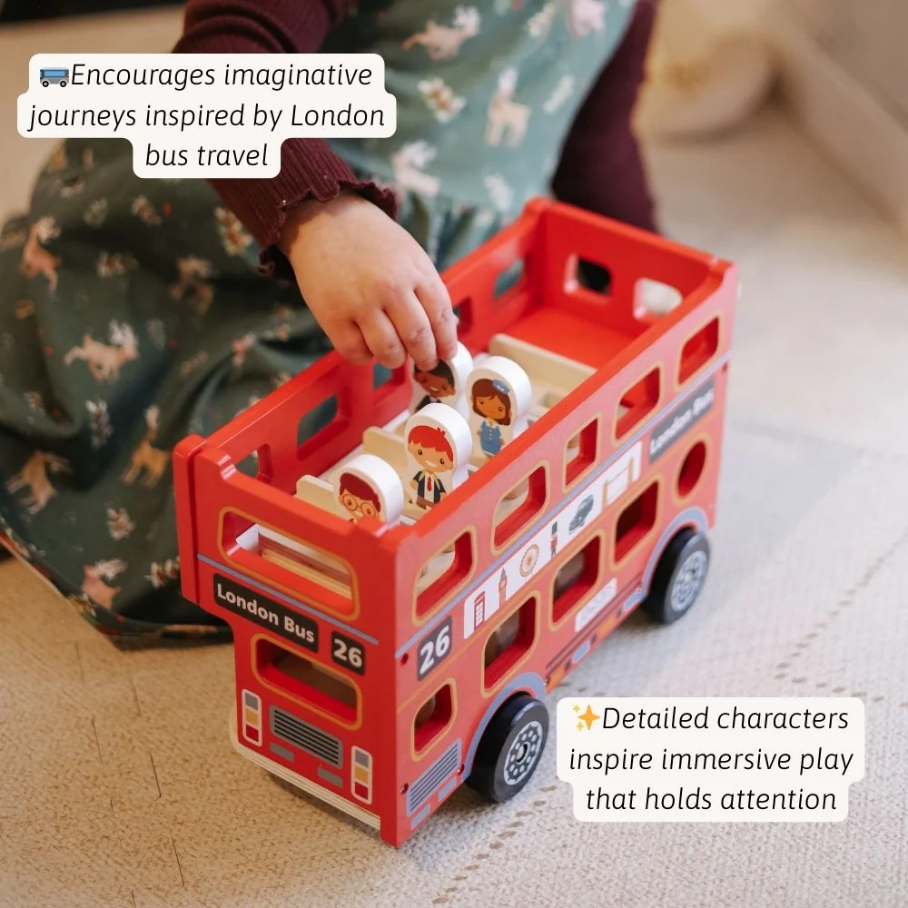 Wooden Transport Toys Bundle | Bus, Aeroplane & Boat Set - Image 4