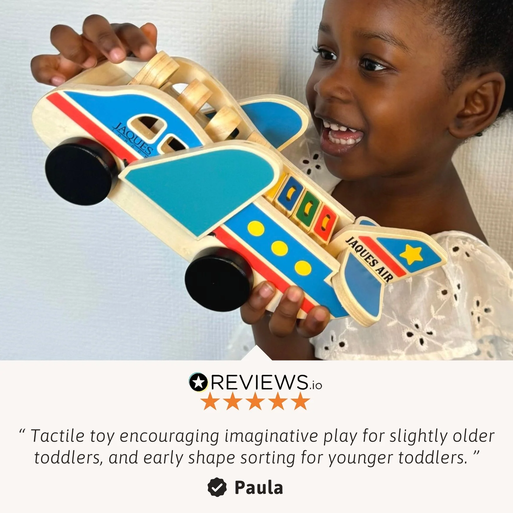 Wooden Aeroplane - Toddler Toy Plane - Image 4