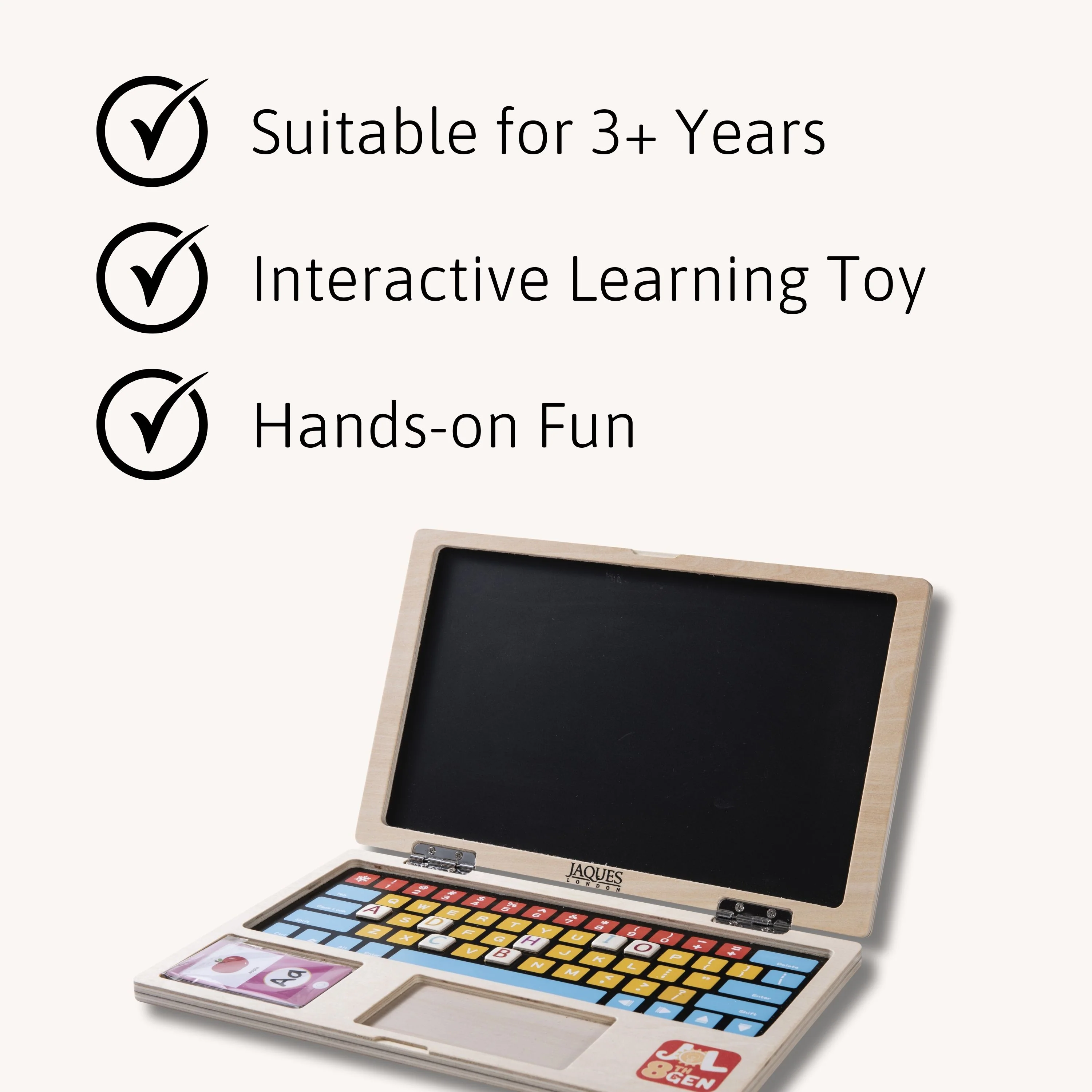 Wooden Laptop - Magnetic Toy - Image 5
