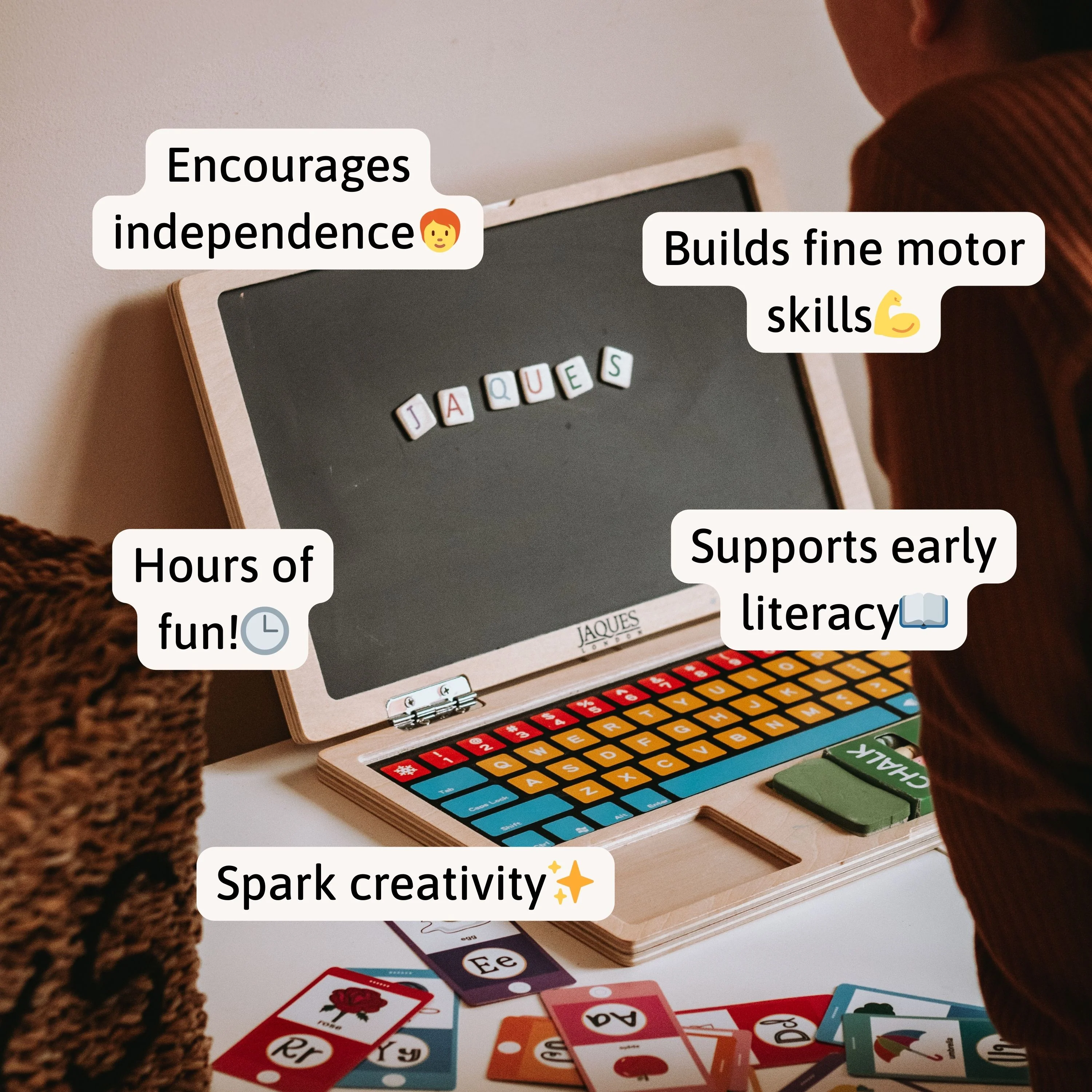 Wooden Laptop - Magnetic Toy - Image 7