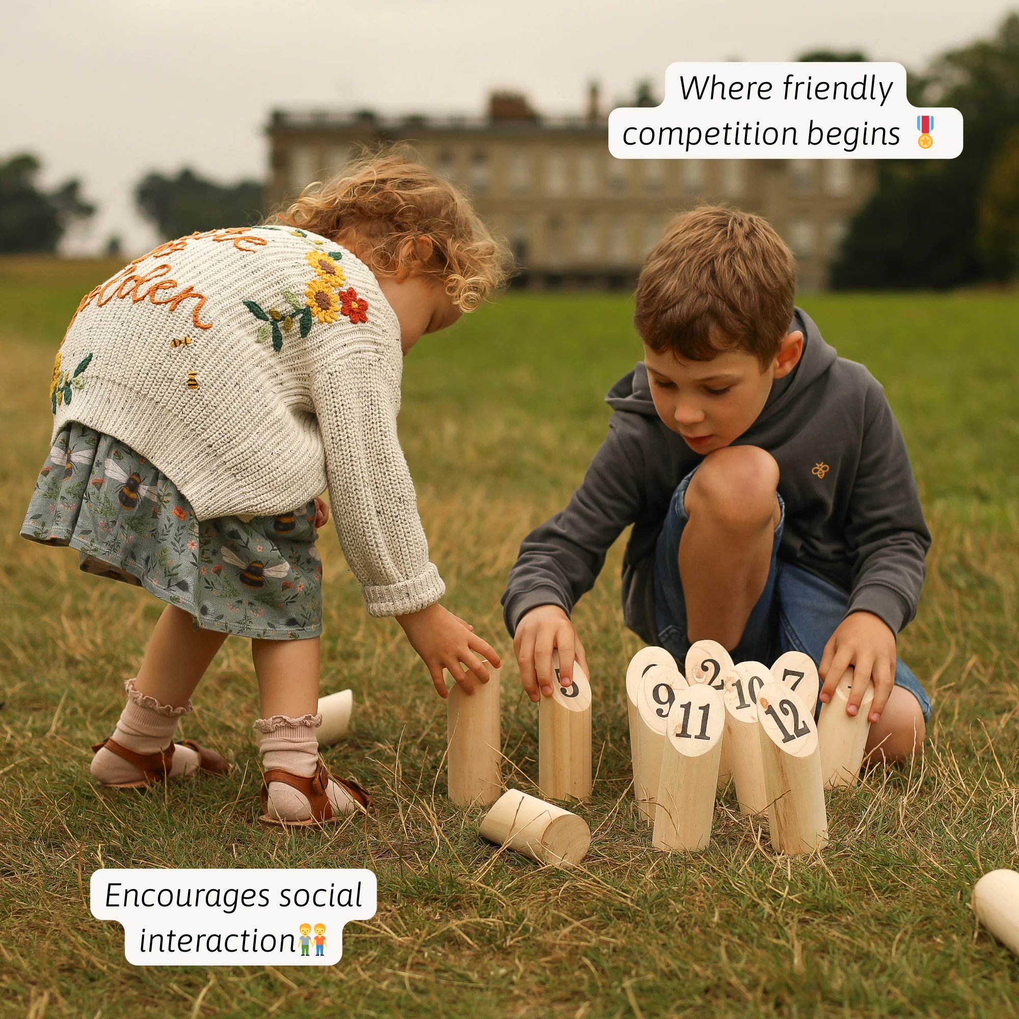 Skittles Game - Wooden Number Skittles - Image 3