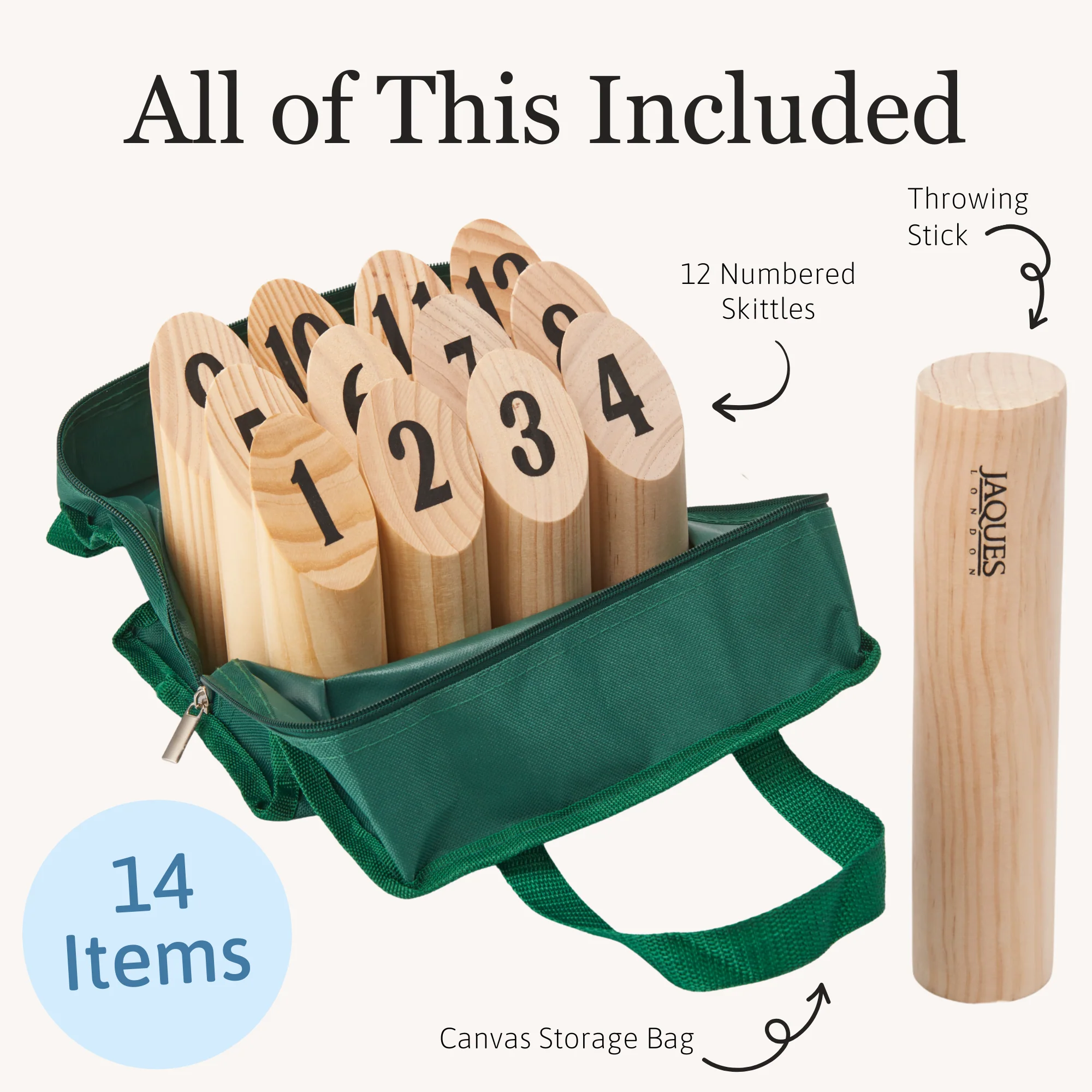 Skittles Game - Wooden Number Skittles - Image 5