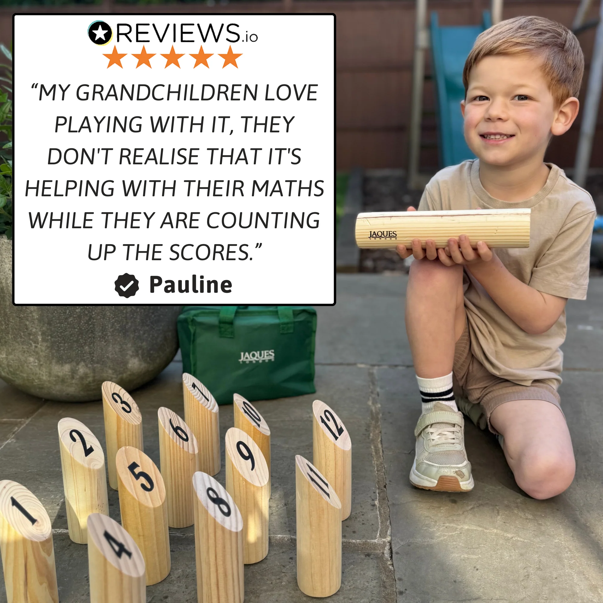 Skittles Game - Wooden Number Skittles - Image 7