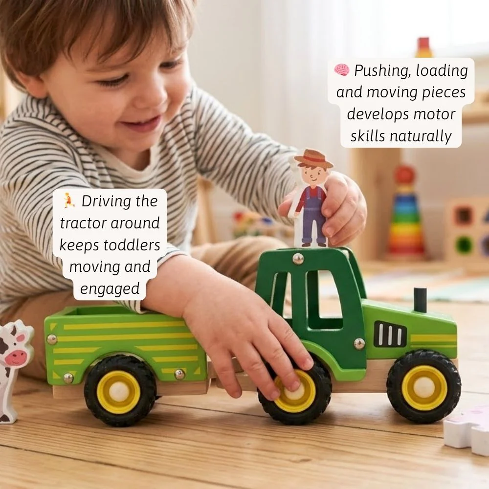 Wooden Tractor - Farm Toy - Image 3