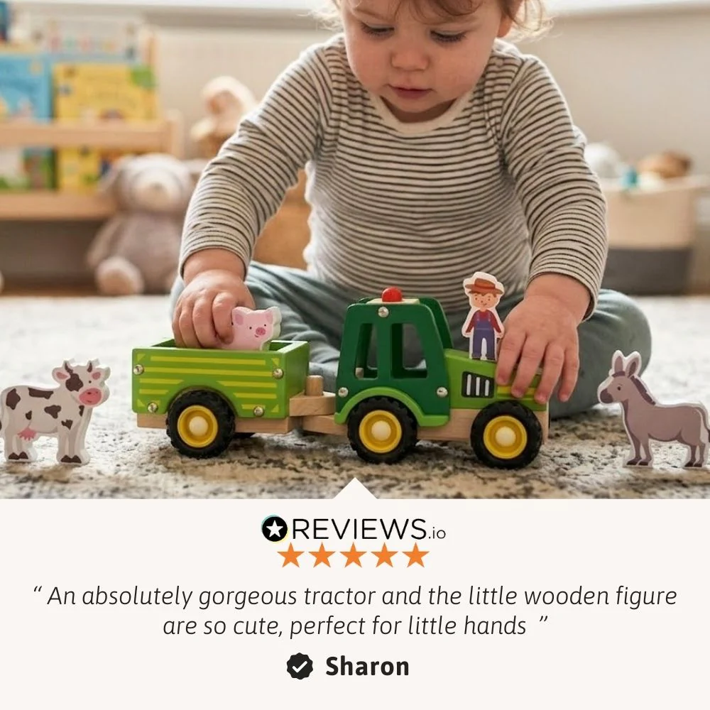 Wooden Tractor - Farm Toy - Image 4